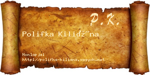 Polifka Kiliána névjegykártya